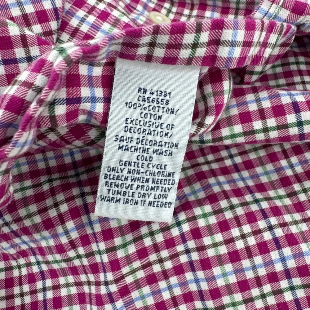 Polo Ralph Lauren Button Down Mens XXL Magenta Plaid Slim Fit‎ Long Sleeve Shirt